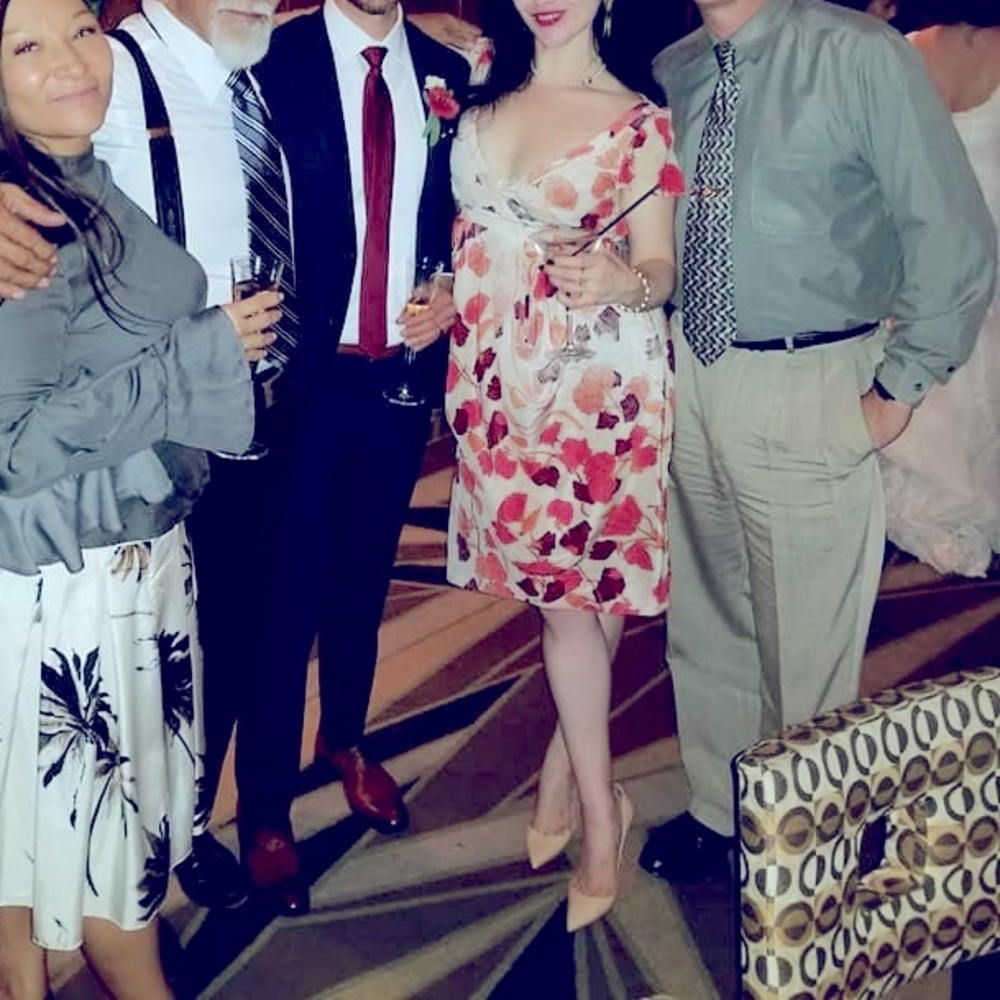 Prada Spring circa 2007 🌷🥀 silk watercolor print Empire Dress